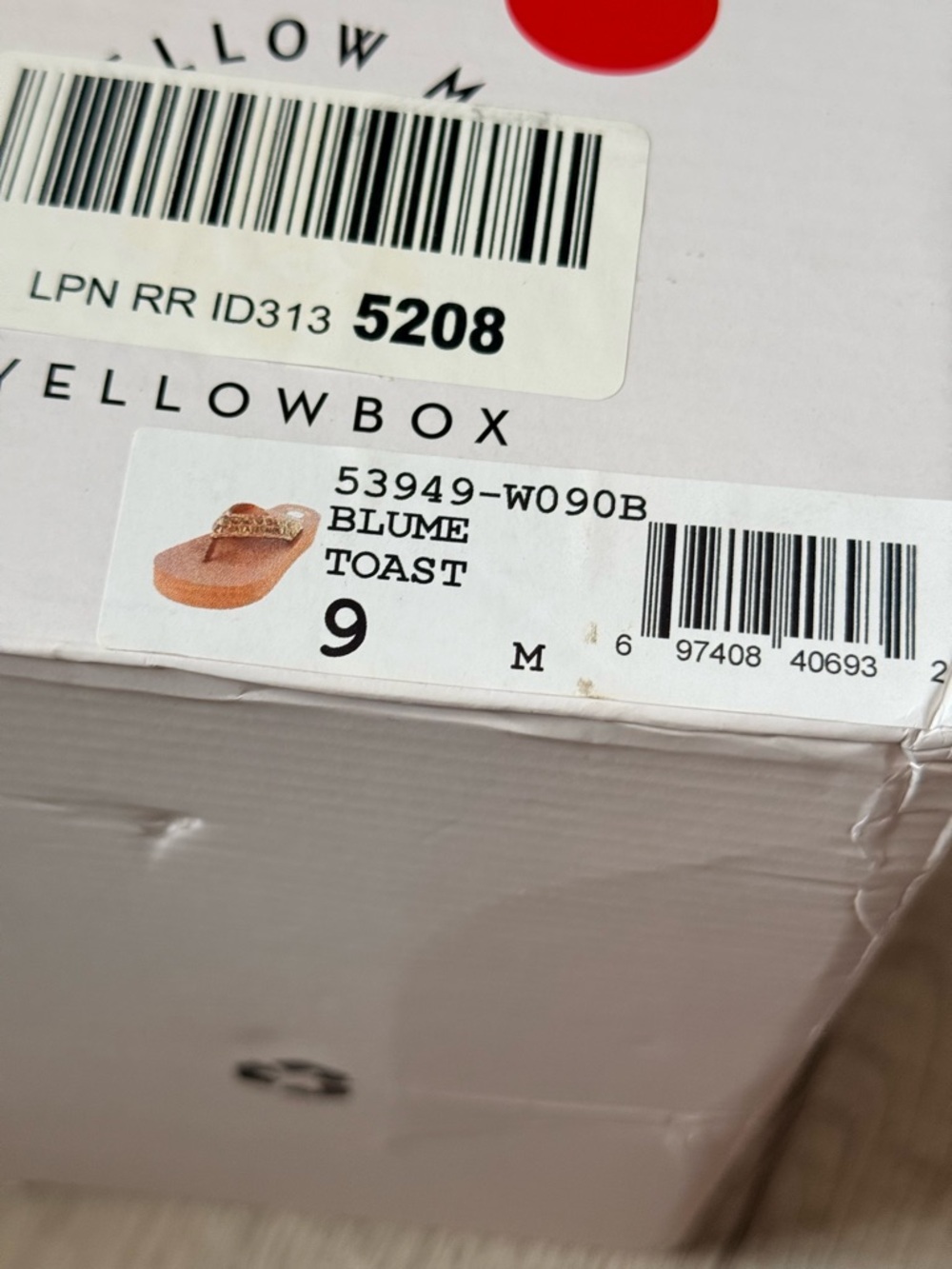 New Yellow Box Mellow Mat Blume Toast sandals size 7.5 - Picture 6 of 9